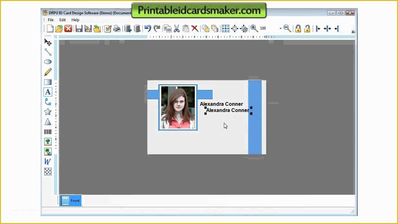Free Template Maker Of Free Id Cards Maker software Card Generator tool Freeware