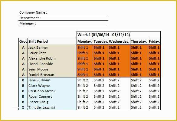 Free Template Maker Of Rotating Schedule Maker