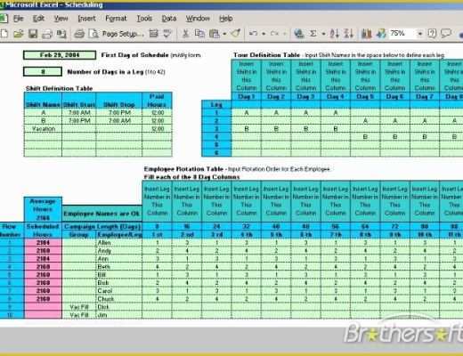 Free Template Maker Of Rotating Schedule Maker