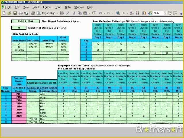 Free Template Maker Of Rotating Schedule Maker