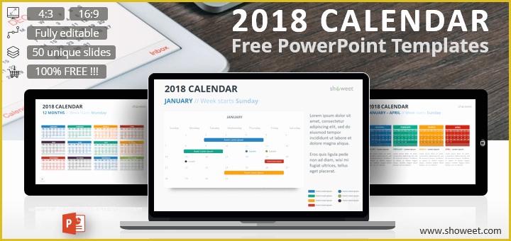 Free Template Powerpoint 2018 Of 2018 Calendar Powerpoint Templates