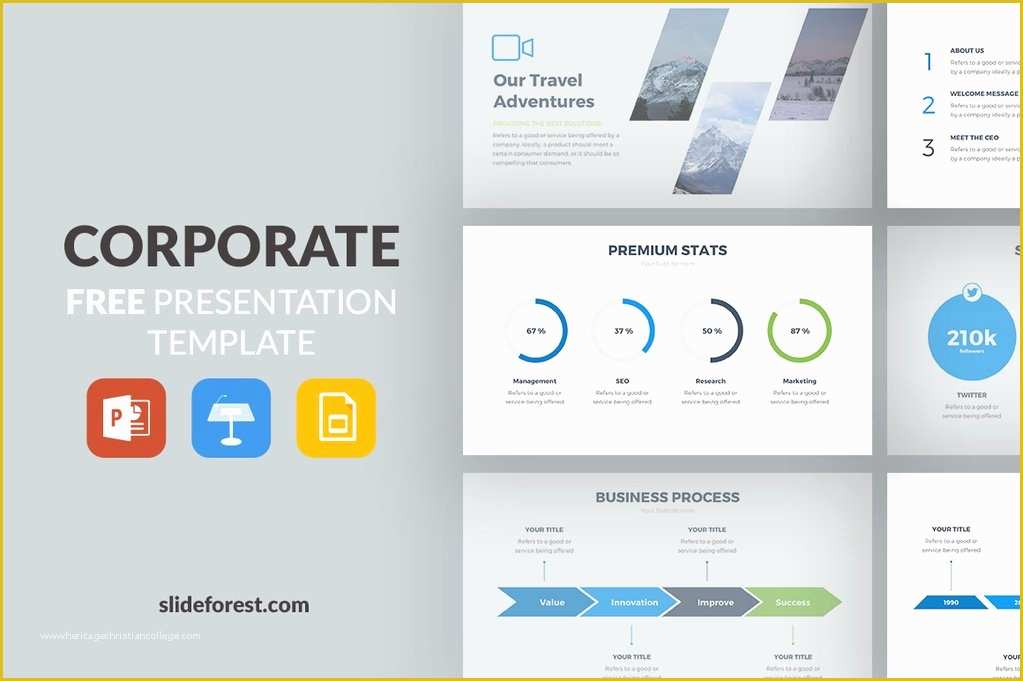 Free Template Powerpoint 2018 Of Corporate Free Presentation Template Presentations