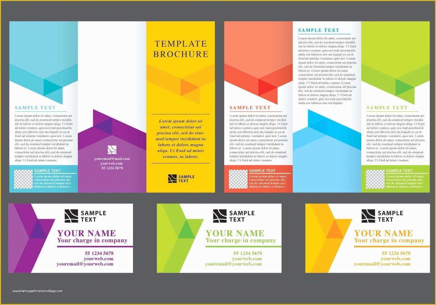 Free Templates for Flyers and Brochures Of Chevron Fold Brochure Vectors Download Free Vector Art