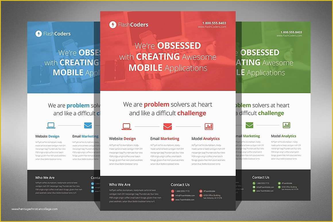 Free Templates for Flyers and Brochures Of Flat Design Corporate Flyer Flyer Templates Creative