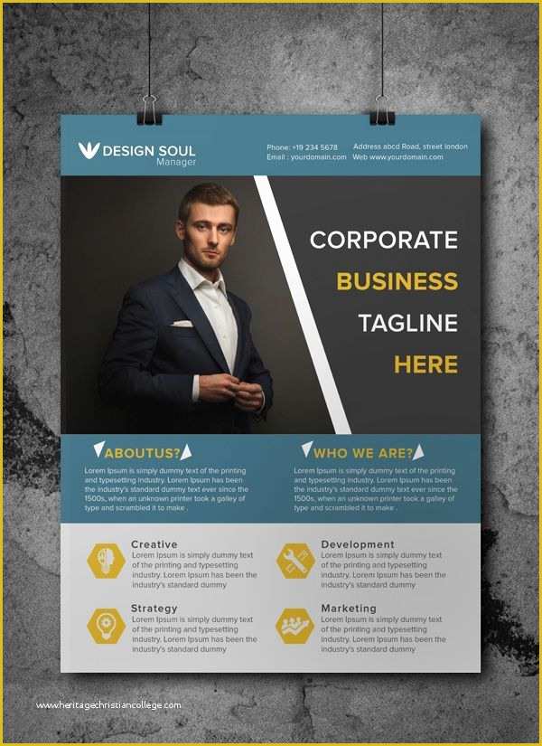 Free Templates for Flyers and Brochures Of Free Corporate Business Flyer Psd Template