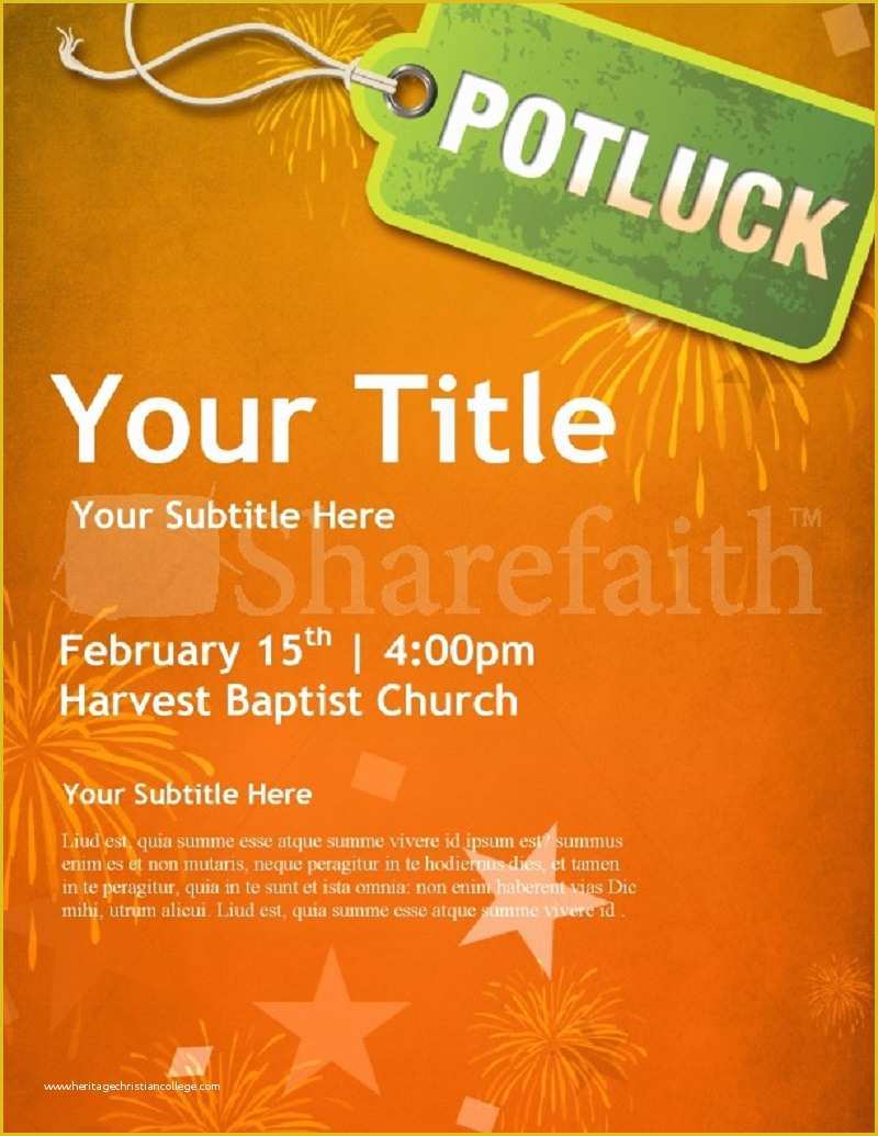 Potluck Flyer Template