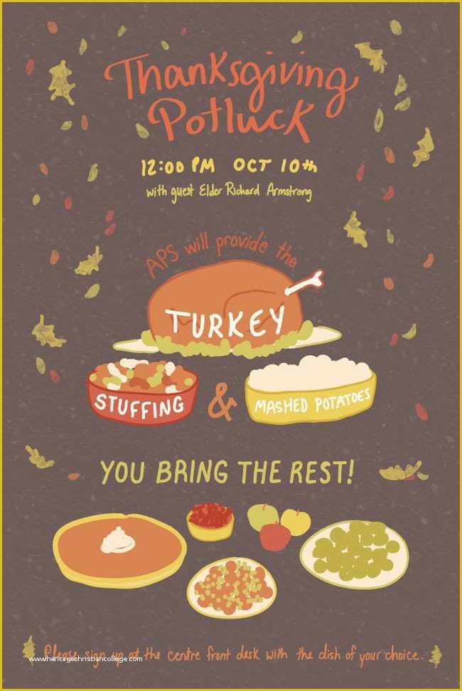 Free Thanksgiving Potluck Flyer Templates Of Thanksgiving Art & Prints Printingdeals