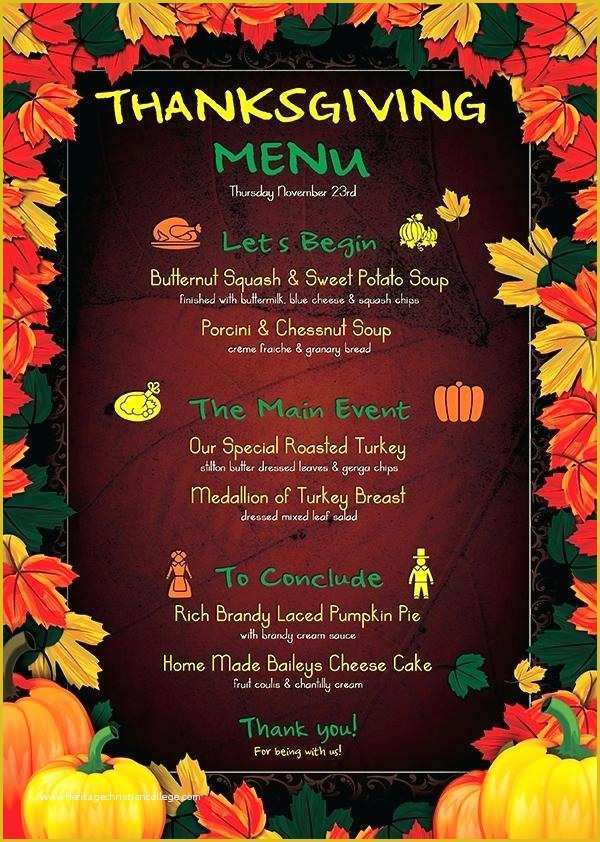Thanksgiving Flyer Template Free Download