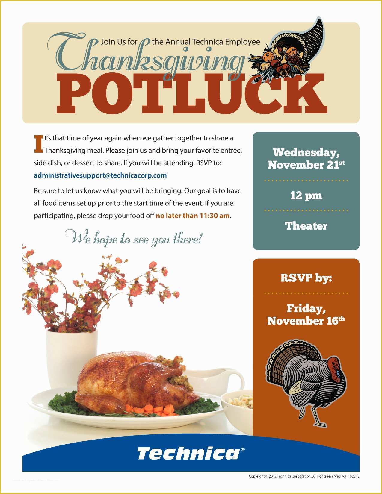 44 Free Thanksgiving Potluck Flyer Templates