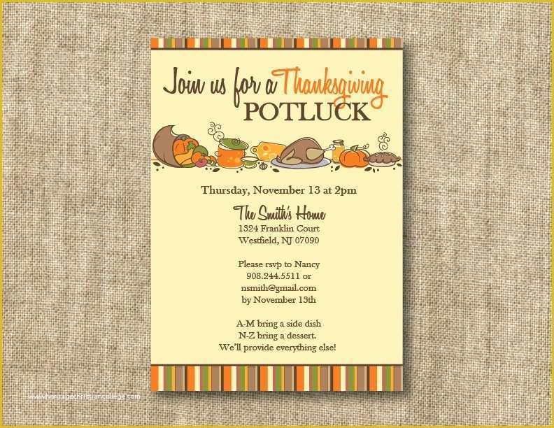 Free Thanksgiving Potluck Flyer Templates Of Thanksgiving Potluck Flyer Templates – Happy Easter