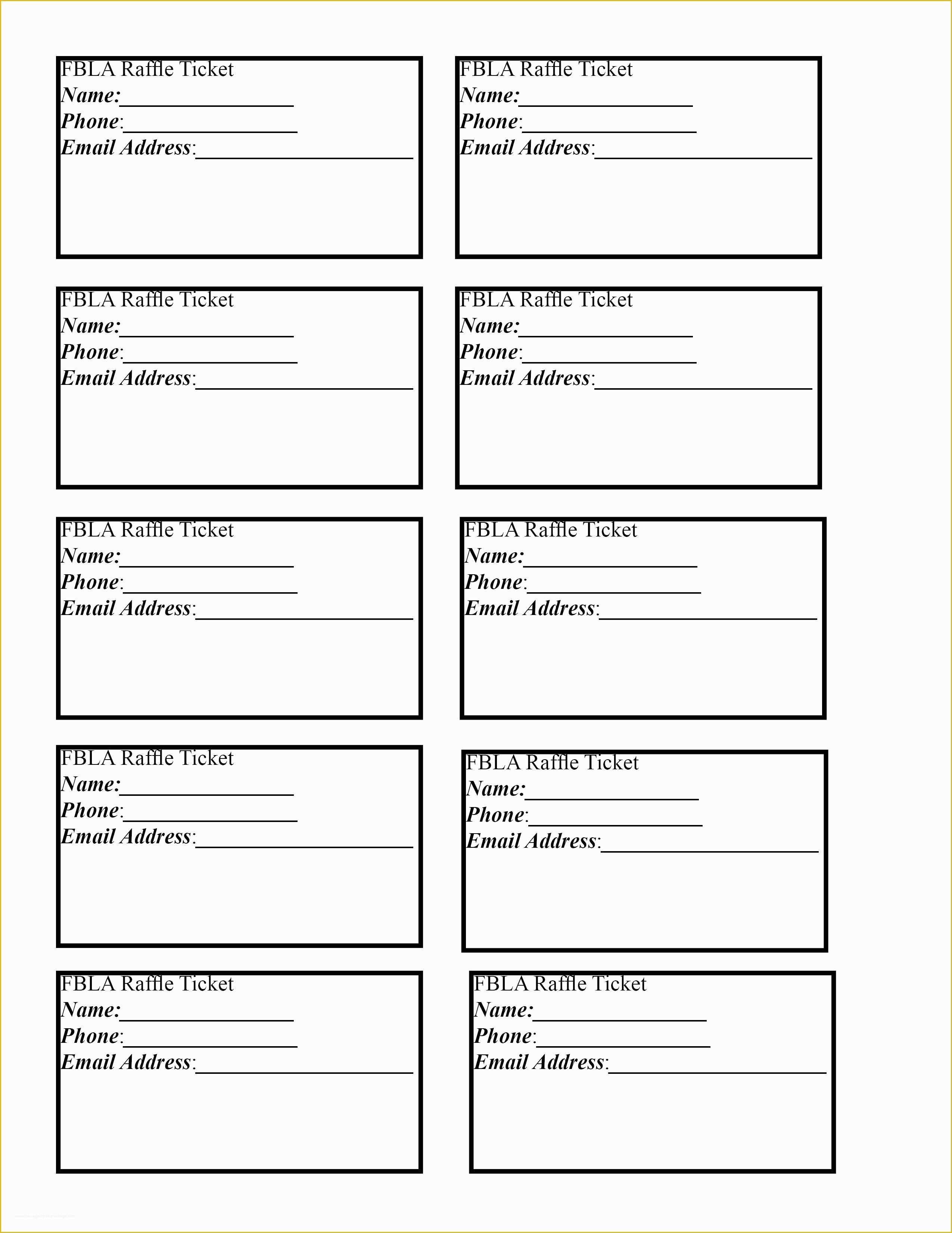 Free Ticket Template Of Free Printable Raffle Ticket Template Download