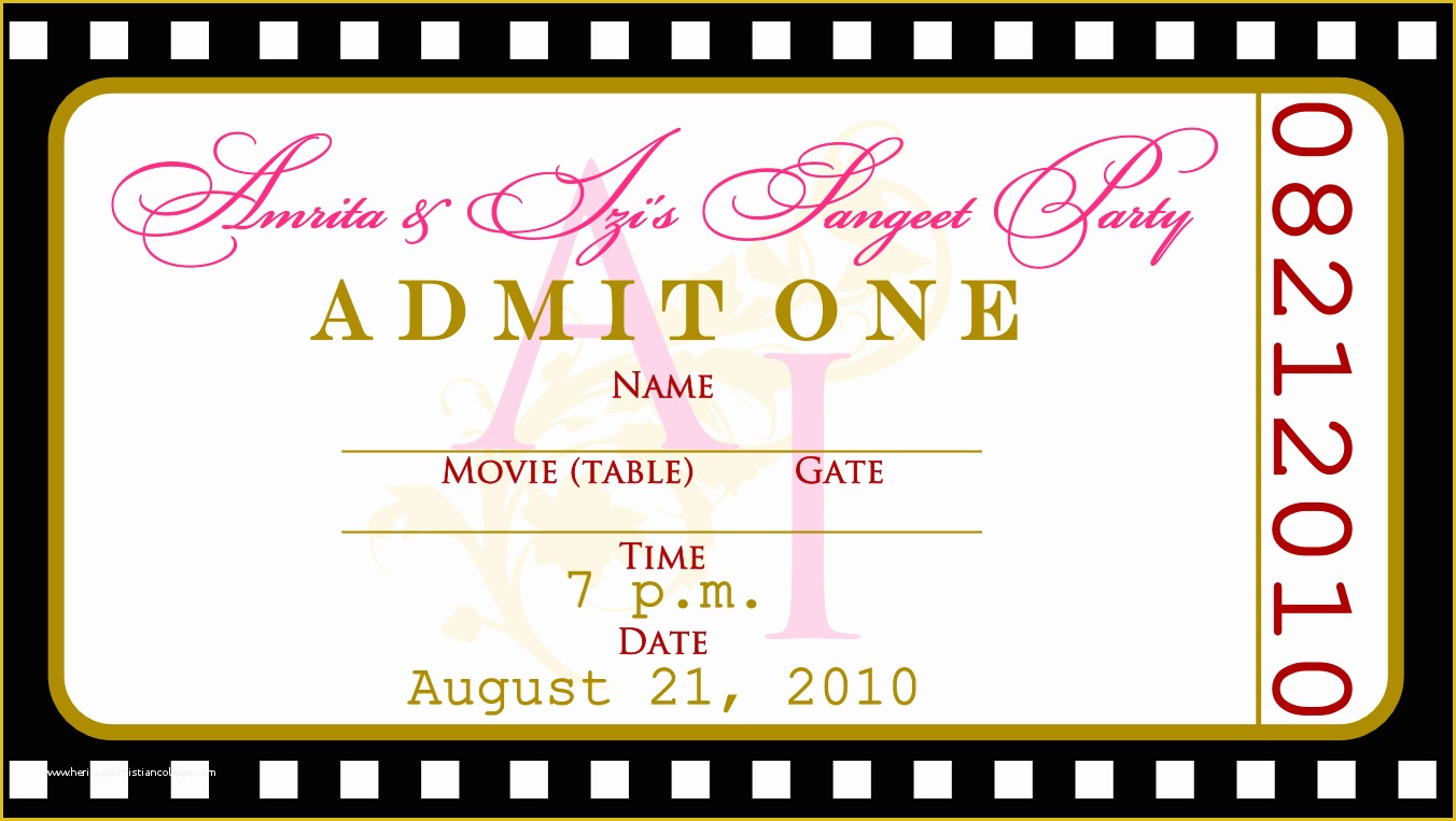 Free Ticket Template Of Free Templates for Birthday Invitations