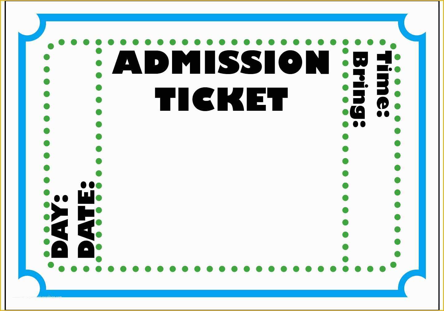 Free Ticket Template Of Movie Ticket Template