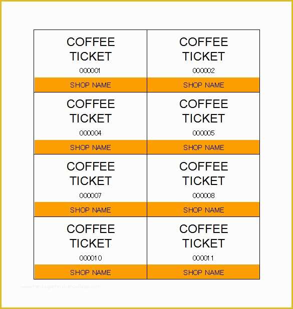 Free Ticket Template Word Of 115 Ticket Templates Word Excel Pdf Psd Eps