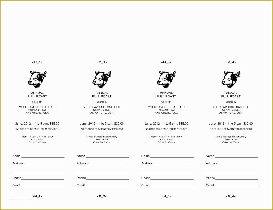 Free Ticket Template Word Of 4 Microsoft Word Ticket Templates Word Excel Pdf formats