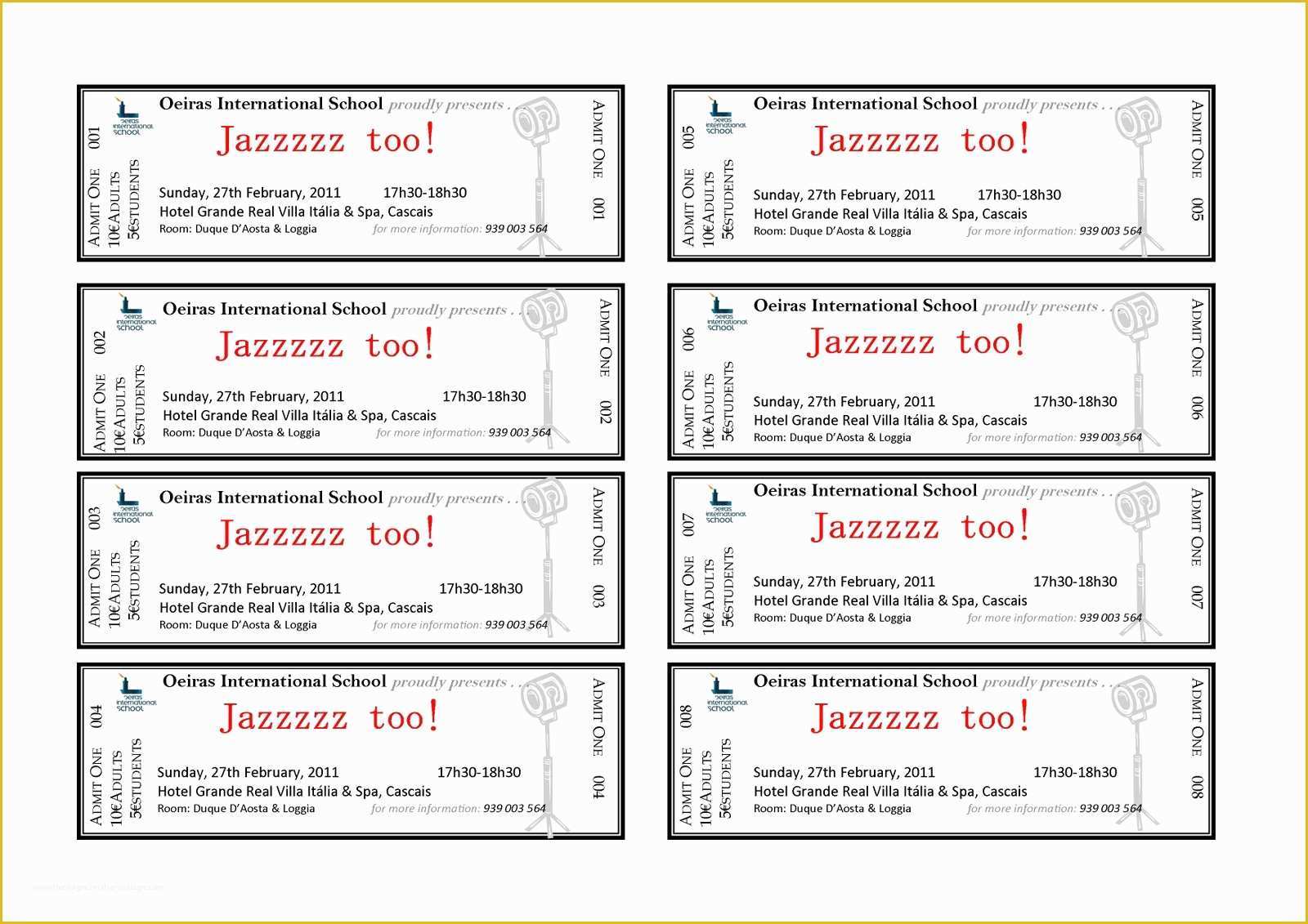 Free Ticket Template Word Of event Ticket Template