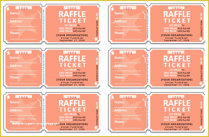 Free Ticket Templates 8 Per Page Of Document Templates Free Raffle Ticket Templates