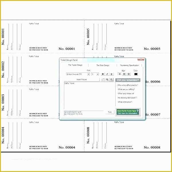 Free Ticket Templates 8 Per Page Of Free Printable Elephant Diaper Raffle Ticket Template