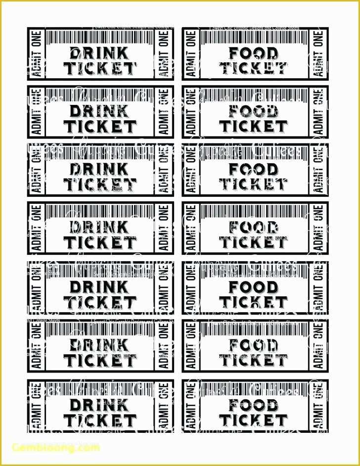 Free Ticket Templates 8 Per Page Of Free Printable Raffle Ticket Templates for Tickets 8 Per