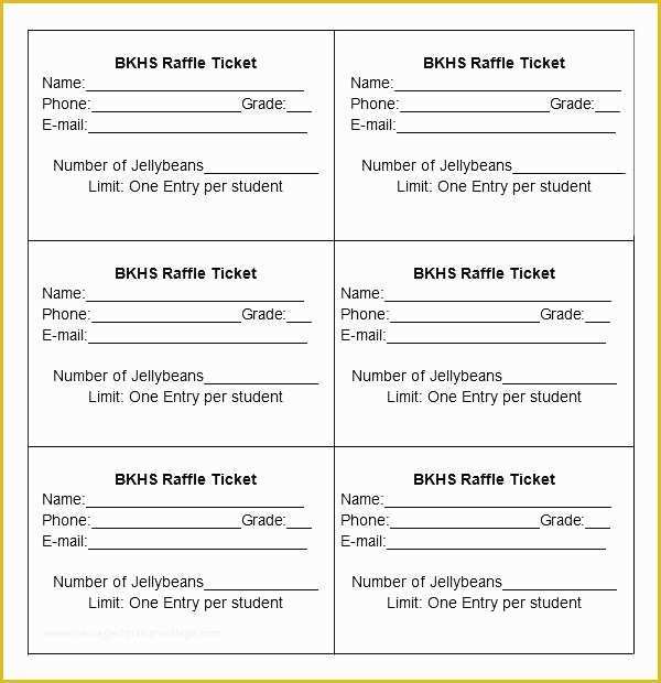 Free Ticket Templates 8 Per Page Of Raffle Ticket Template