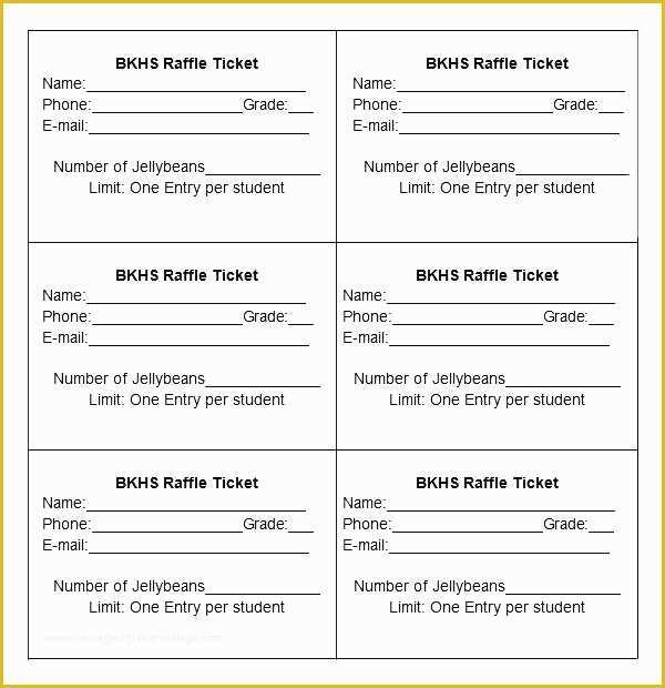 Free Ticket Templates 8 Per Page Of Raffle Ticket Template