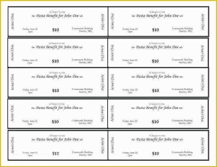 Free Ticket Templates 8 Per Page Of New Avery Raffle Ticket Template 8 