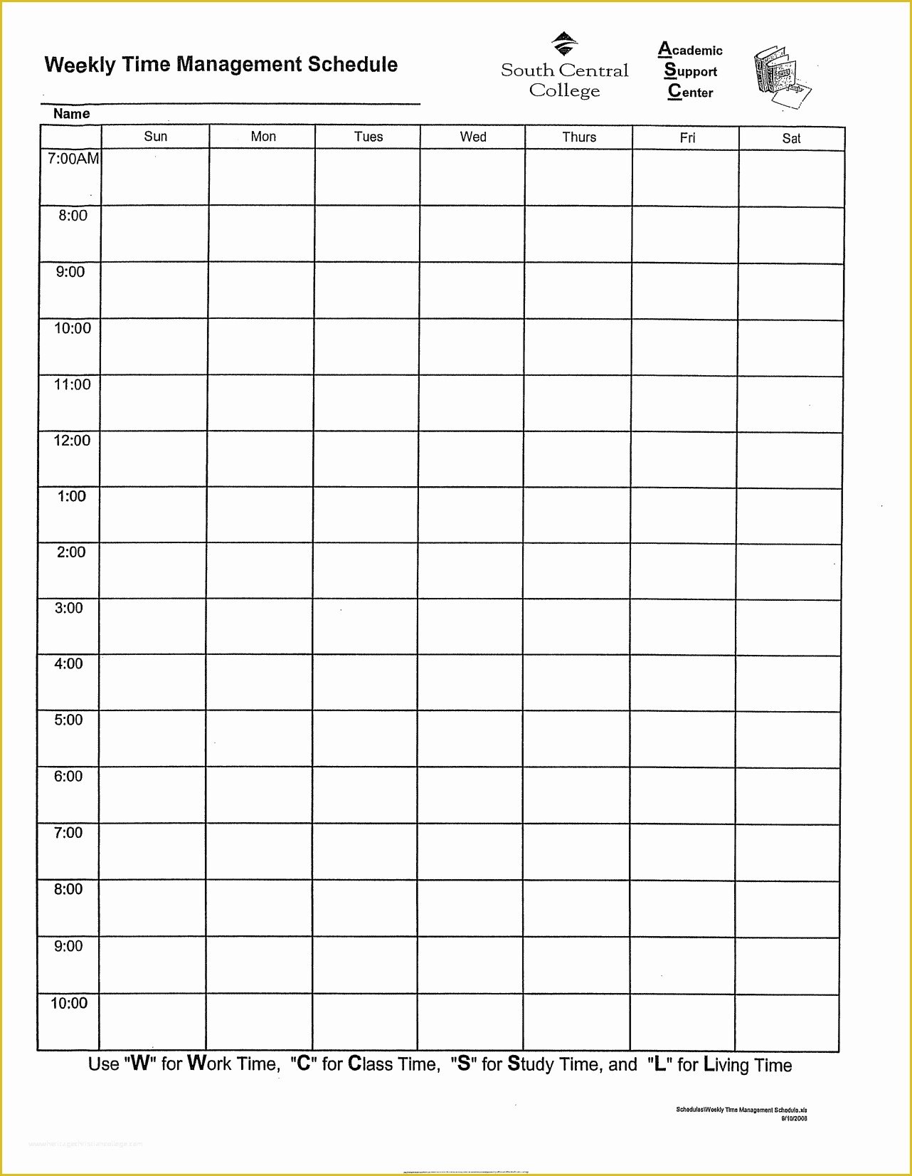 Free Time Schedule Template Of 10 Time Schedule Template