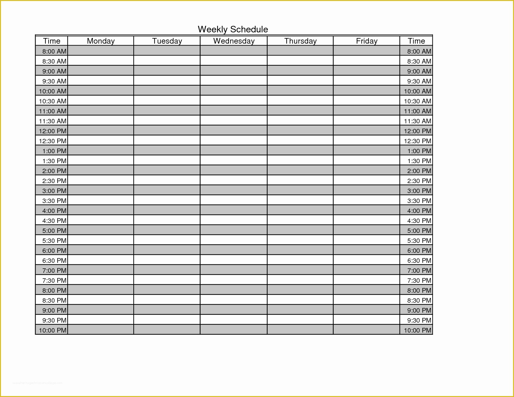 Free Time Schedule Template Of 8 Best Of Free Printable Time Management Schedules
