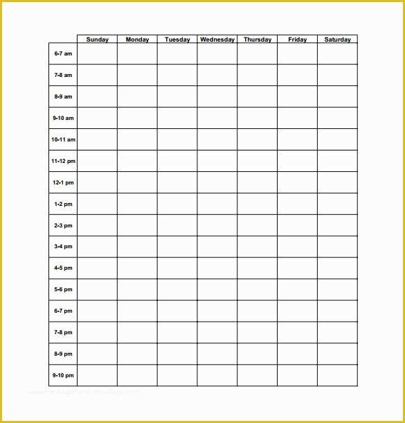 Free Time Schedule Template Of 9 Time Schedule Samples