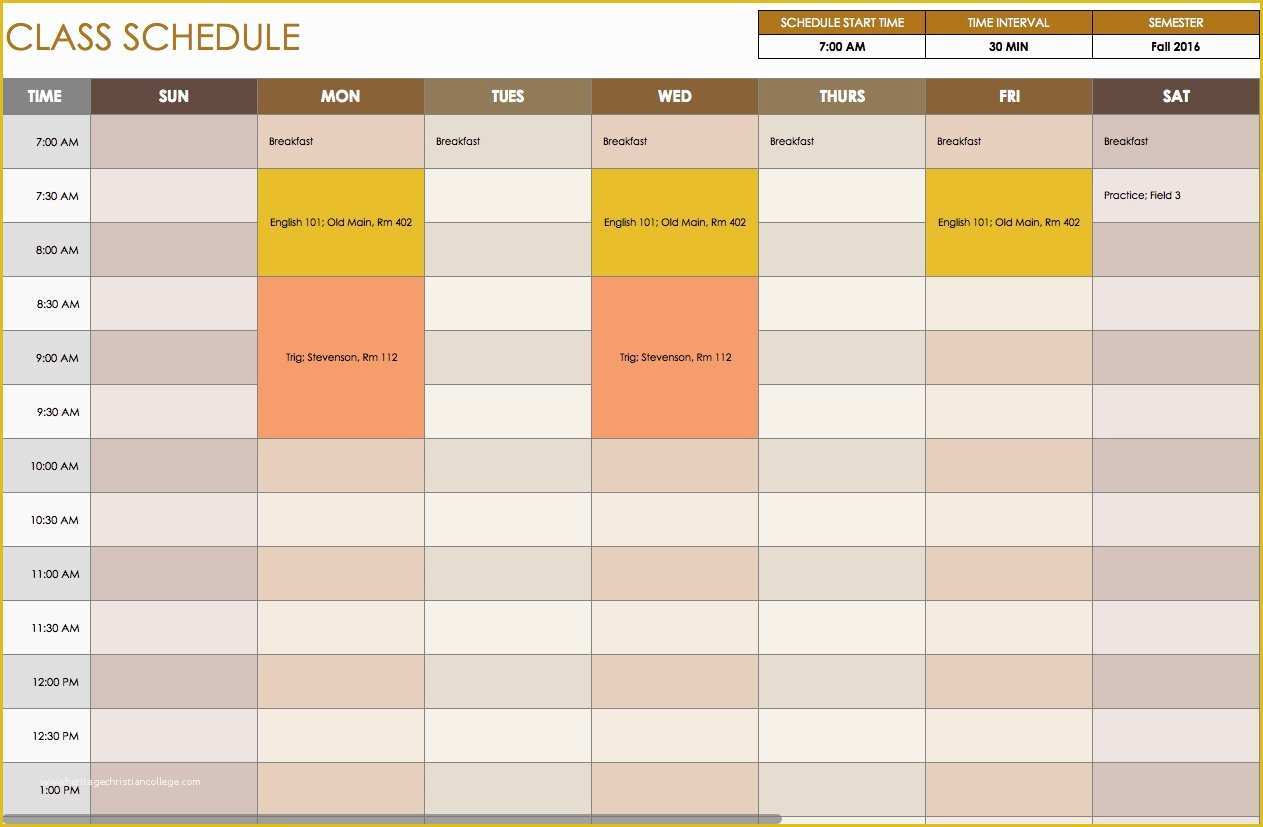 Free Time Schedule Template Of Free Daily Schedule Templates for Excel Smartsheet