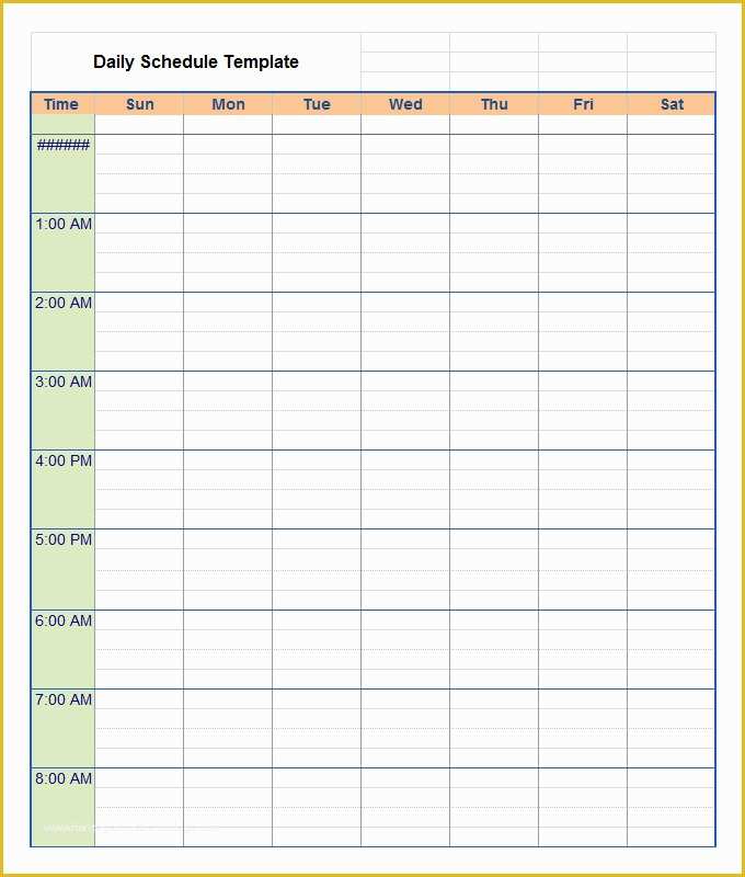Free Time Schedule Template Of Schedule Planner Template Samples for Microsoft Word