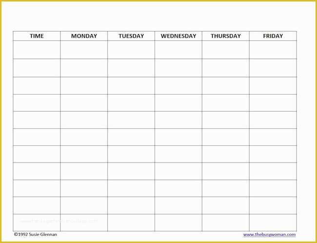 Free Time Schedule Template Of Schedule Template Free