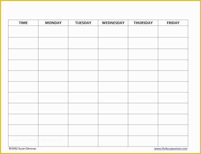 Free Time Schedule Template Of Schedule Template Free