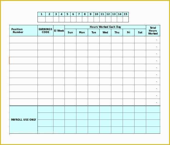 Free Timesheet Template Excel Of 22 Employee Timesheet Templates – Free Sample Example