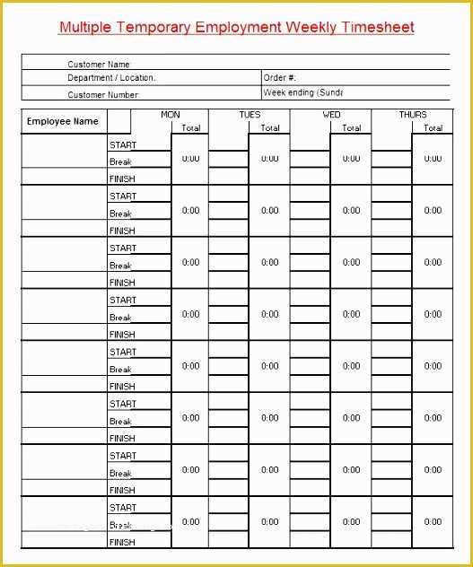 Free Timesheet Template Excel Of 7 Free Excel Timesheet Template Multiple Employees