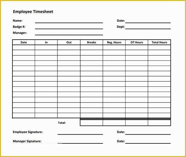 Free Timesheet Template Excel Of Time Sheet Calculator Templates 15 Download Free