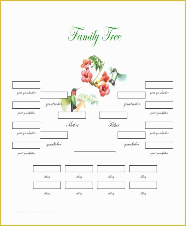 Free Tree Map Templates Of Family Tree Template 8 Free Word Pdf Document