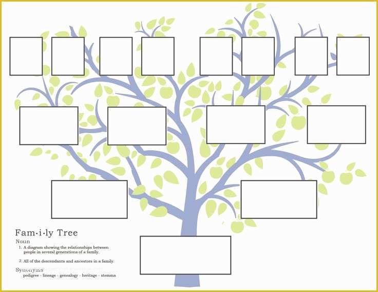 Free Tree Map Templates Of Family Tree Template Printable