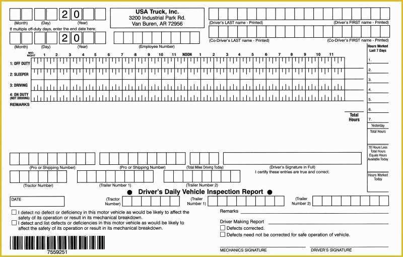 Free Truckers Log Book Template Of Daily Truck Driver Log Book Template Excel