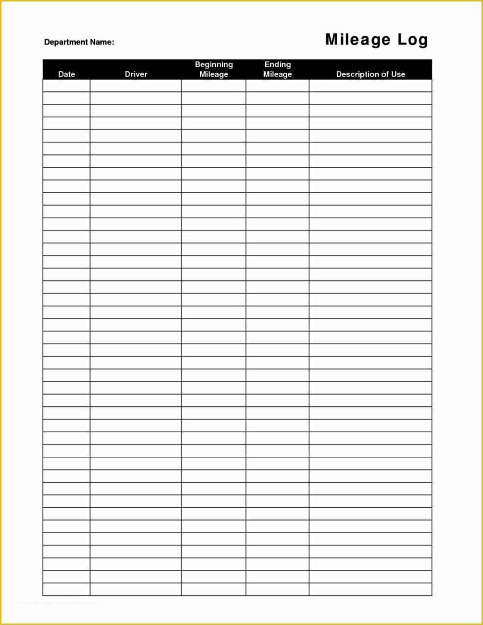 Free Truckers Log Book Template Of Mileage Log Book Template Free Sampletemplatess