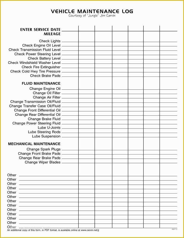 Free Truckers Log Book Template Of Vehicle Maintenance Log Book Template