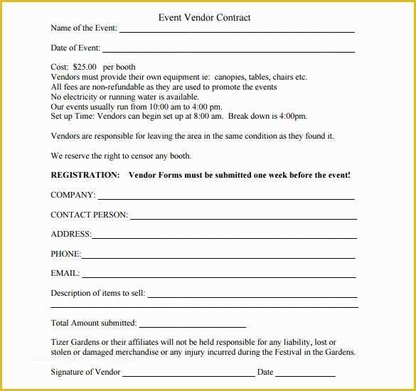 Free Vendor Contract Template Of 14 Vendor Contract Templates – Samples Examples &amp; format