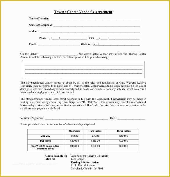 Free Vendor Contract Template Of 19 Sample Vendor Agreement Templates Pdf Doc