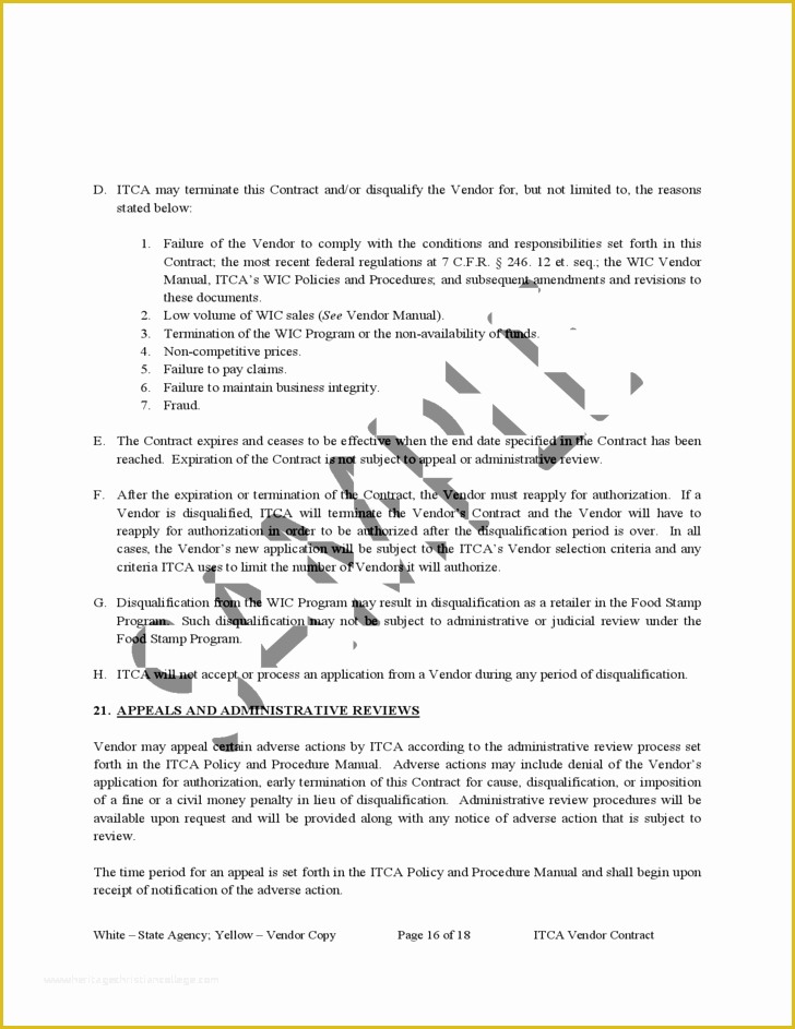 Free Vendor Contract Template Of Vendor Contract Free Download