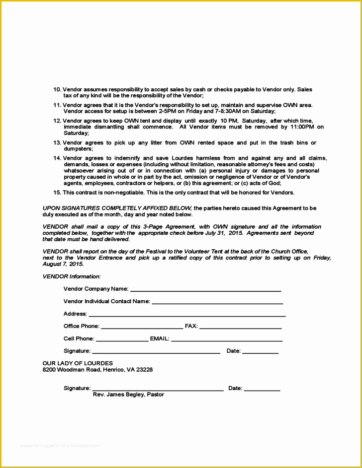 Free Vendor Contract Template Of Vendor Contract Sample Template Free Download
