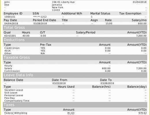 Free W2 Template Of Corporate Paystub Template Free W 2