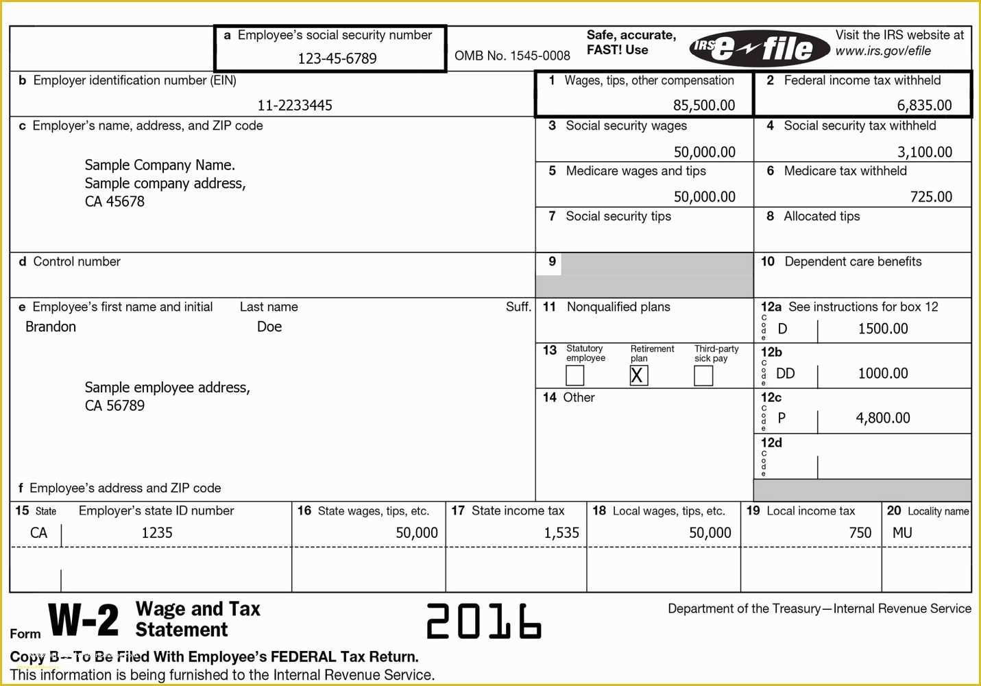 Free W2 Template Of Fake Std Test Results form forms 6993