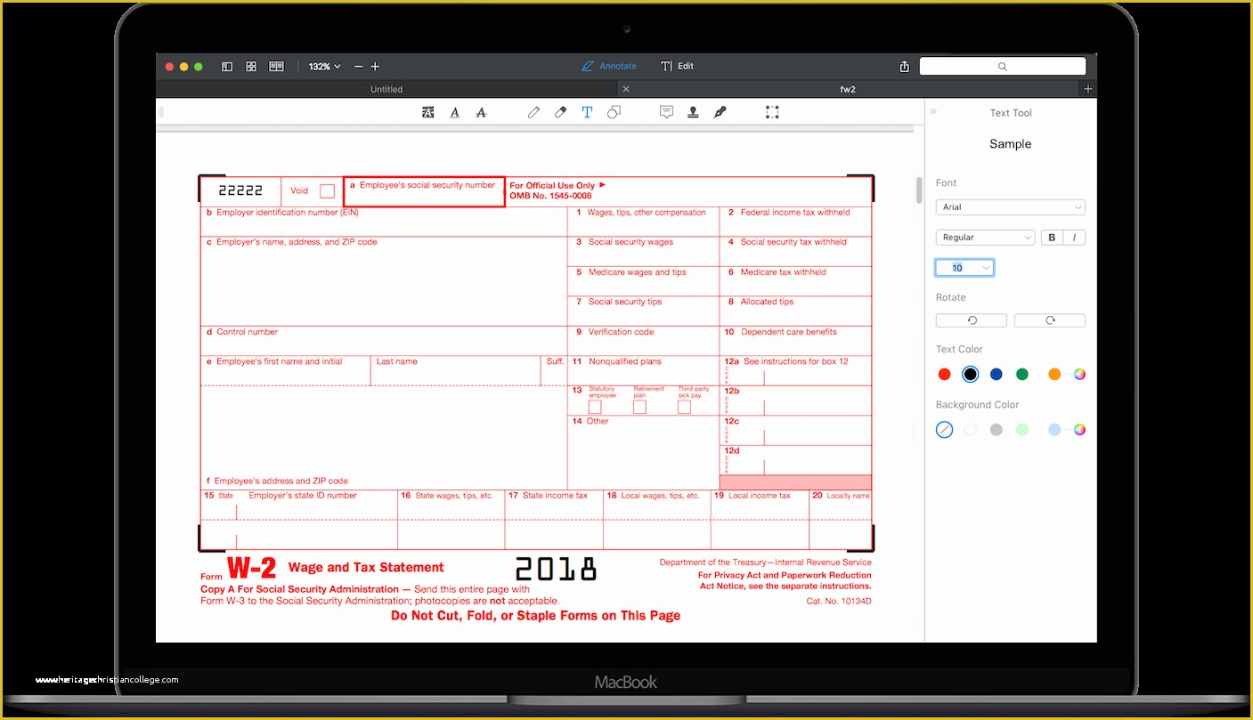Free W2 Template Of How to Fill Out Irs form W 2 2017 2018