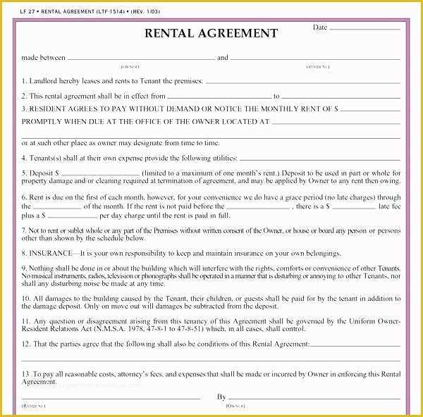 Free Washington State Rental Agreement Template Of Printable Sample Rental Lease Agreement Templates Free