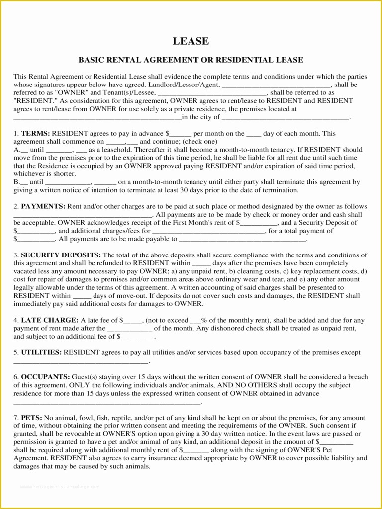 Free Washington State Rental Agreement Template Of Rent and Lease Template 584 Free Templates In Pdf Word